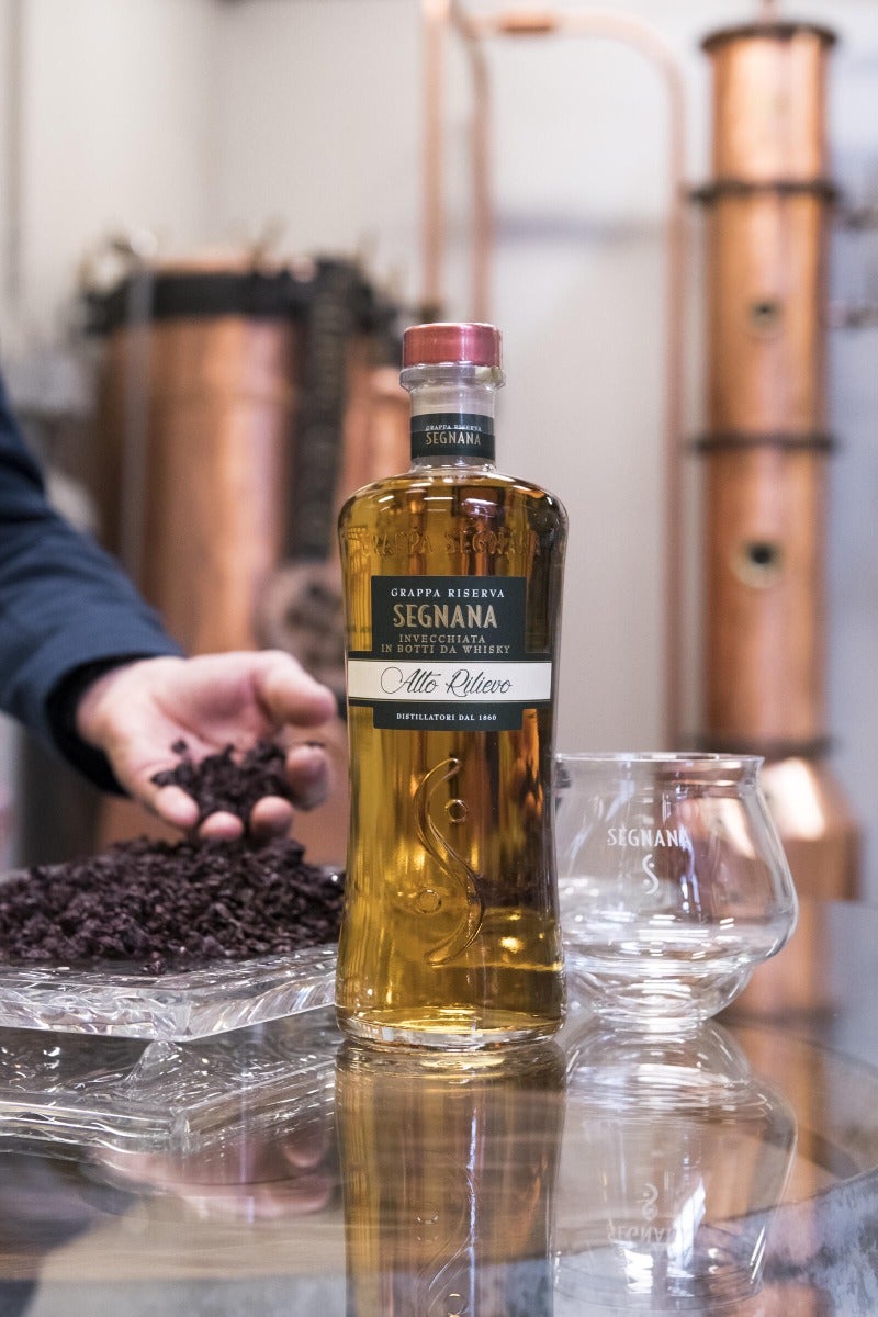 Grappa Riserva Segnana Alto Rilievo invecchiata in botti da Whisky